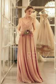 Bridesmaid Dress Dusty Rose Long Chiffon Boho Wedding Dress Etsy Dusty Rose Bridesmaid Dresses Long Boho Wedding Dress Etsy Etsy Wedding Dress