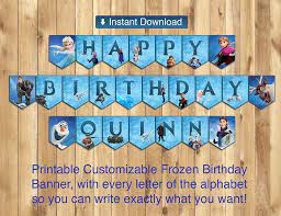Happy birthday letters printable pdf. Printable Frozen Happy Birthday Banner All Instbirthday