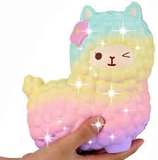 amazonsmile jumbo squishy rainbow jumbo sheep alpaca squishies slow rising squeeze scented charms kawaii stress relief squishies kids toys stress relief toys