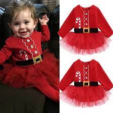 Compre Newborn Baby Girl Long Sleeve Christmas Santa Claus Tulle Dress Outfits Costume 0 24m Barato Frete Gratis Avaliacoes Reais Com Fotos Joom