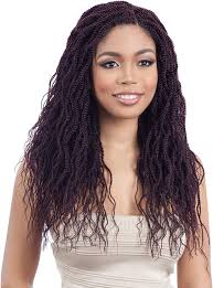 Amazon.com : ModelModel Synthetic Hair Crochet Braids Glance 3X Wavy  Feathered Twist 16" (1B) : Beauty & Personal Care