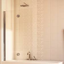 Installando una parete fissa o apribile, la vasca diventa box doccia. Parete Per Vasca 120 Cm Pieghevole In Cristallo Trasparente Anticalcare