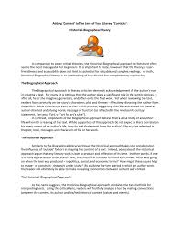 Its key value lies in providing context. Historical Biographical Theory