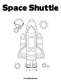 Space Shuttle Coloring Page Space Preschool Outer Space Crafts Space Theme Preschool