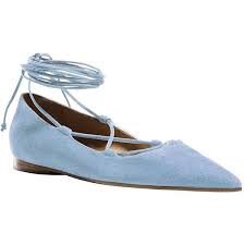 Michael Kors Kallie Suede Lace Up Point Toe Flats Blue Suede Shoes Michael Kors Flats Light Blue Shoes