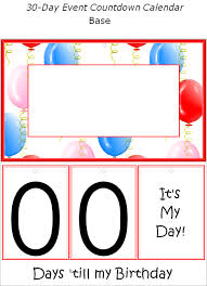 Countdown Begins Happy Birthday Wishes Birthday Countdown Instagram Story Ideas Free Printable Birthday Event Countdown Calendar Decorations At Kid Scraps Event Countdown Countdown Calendar Birthday