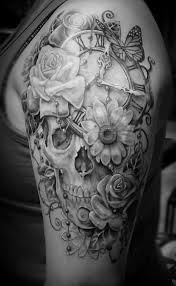 Black And Grey Half Sleeve Women Half Sleeve For Women Skull Skull Sleeve Women Diybesttattoo In 2020 Tattoos For Women Half Sleeve Half Sleeve Tattoos Designs Sleeve Tattoos