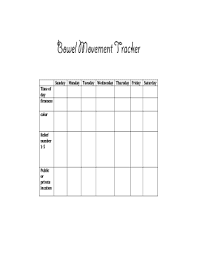 11 conclusive free printable bowel movement chart