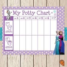 Printable Frozen Potty Chart Sign Purple By