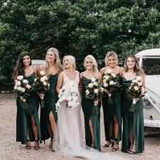 955 Likes 21 Comments Cassandra Ladru Cassandraladru On Instagram My Gorgeous Hannah In He Dark Green Bridesmaid Dress Green Wedding Dresses Bridesmaid