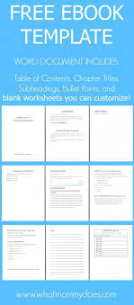 Free Ebook Template Preformatted Word Document Ebook Writing Ebook Template Writing A Book
