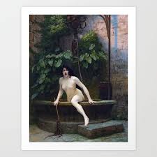 Truth Coming Out Of Her Well To Shame Mankind Jean Leon Gerome Truth Coming Out Of Her Well To Shame Mankind Jean Leon Gerome Art Print By Iconicpaintings Society6 In 2020 Framed Art Prints Painting Art Prints