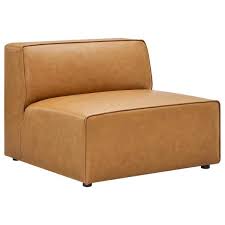This comfortable desk chair offers a perfect balance of style and functionality. Modway Mingle 34 5 In Tan Faux Leather 1 Seat Armless Chair Sofa Eei 4623 Tan The Home Depot