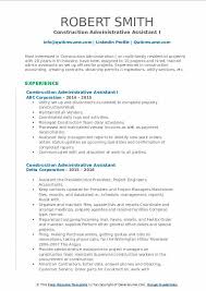We have a 3.8 glassdoor rating from our employees. Construction Administrative Assistant Resume Samples Qwikresume