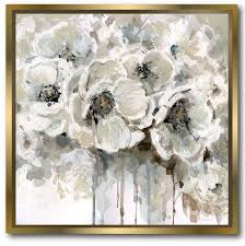 Black And White Flower Framed Wall Art Courtside Market Wall Decor Black White Flower Gallery Framed Stretched Canvas Wall Art Stretched Canvas Wall Art Canvas Wall Decor Wall Canvas