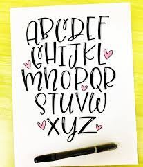 Handletterd Alphabet Inspiration Hand Lettering Alphabet Lettering Alphabet Lettering Alphabet Fonts