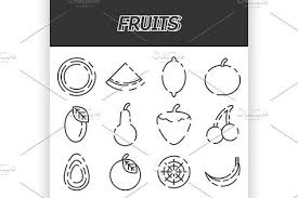 Black And White Sweet Potato Vector Fruits Icon Set Fruit Icons Icon Set Icon Set Vector