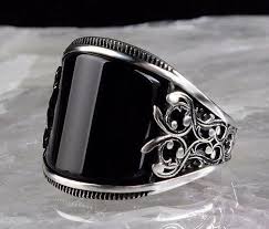 Black And Silver Mens Ring Turkish 925 Sterling Silver Special Black Onyx Stone Mens Man Ring All Size Us Jewelry Wa Sterling Silver Mens Rings Mens Silver Rings Sterling Silver Mens