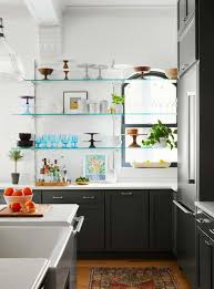 The kitchen's existing cabinets were lacquered in benjamin moore black and accented with polished. Dark Gray Kitchen Cabinets Trending For 2020 Centered By Design