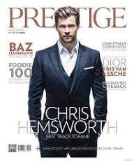 Prestige Chris Hemsworth Fast Track to Fame Magazine Cover