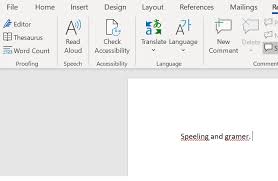 Word Spelling And Grammar Button Not Present Microsoft Community