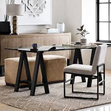 Plus, it's a chance for you to set the tone for the rest of your household. Mason Glass Top Bronze Desk Williams Sonoma