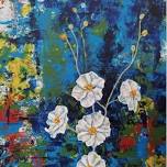 FLORAL on an ABSTRACT background with Tanya