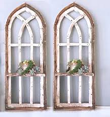 A good way to to switch things up a little is by choosing artwork that doesn't live within the confined borders or a. Amazon Com 2 Cathedral Arch Window Frames Shelf 36 Inch Farmhouse Cottage Decor Cathedral Window Frame Chippy Paint Wall Decor Farmhouse Wall Window Frame Handmade