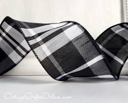 Black And White Plaid Ribbon Wired D Stevens Wired Ribbon 2 1 2 Black And White Faux Silk Plaid Ten Yard Roll Adam Tartan Check Christmas W Wired Ribbon Black White Ribbon Black White
