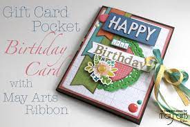 Learn how to make an origami gift card envelope. Easy Card Making For Gift Cards Online Ribbon May Arts Ribbon
