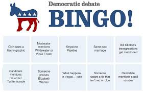 Bingo cards > debate bingo cards. Democratic Debate Bingo Los Angeles Times