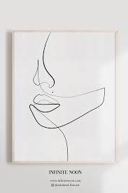 Continuous Elegance Printable Wall Art Airbrushart Art Bodypaintart C Airbru In 2020 Abstract Face Art Abstract Line Art Line Art Drawings