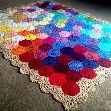 Geometric Lace Crochet Hexagon Crochet Rug Crochet