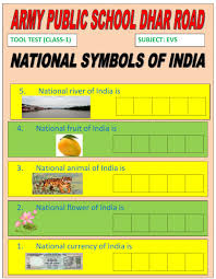National symbols of india depict the country's image and have been chosen very carefully. National Symbols Of India Worksheet