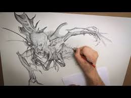 How to draw a monster concept. Monster Drawing Techniques Stan Winston Creatures Preview Youtube