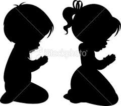 Baby Boy Head Clipart Black And White A Little By And Little Girl Praying Can Be Used Separately Or Children Praying Silhouette Boy Silhouette