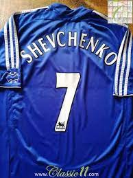 Official Adidas Chelsea Home Football Shirt From The 2006 2007 Season Complete With Shevchenko 7 On The Back Of The Shirt In Premier League Lettering Futbol