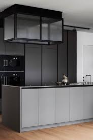 The Popular Interior Design Trend Du Jour Is Two Toned Kitchen Cabinets Take A Look At These St Modern Grey Kitchen Modern Kitchen Design Grey Kitchen Designs