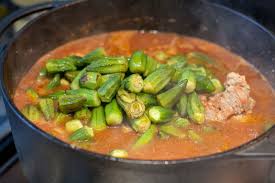 Sudanese Bamya Okra Waymadi Koolhydraatarm Eten Afrikaanse Recepten Koolhydraatarme