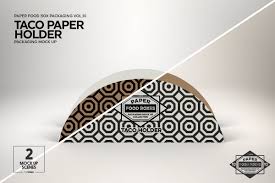 Download Paper Taco Holder Packaging Mockup Packaging Mockup Free Packaging Mockup Food Box Packaging