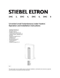 Stiebel eltron tankless water heater parts. Dhc Install Stiebel Eltron