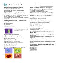 Plant and animal cells a. Cell Specialization Pdf Eukaryotes Cell Biology