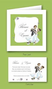 Vive l'humour dans les félicitations de mariage ! Faire Part Mariage Invitation Couple Danseur Amoureux Amalgame Imprimeur Graveur