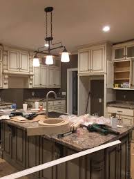 Kitchen Island Tony Taupe Sherwin Williams Cabinets Dover White Sherwin Williams With Brown Glaze Taupe Kitchen Taupe Kitchen Cabinets Kitchen Cabinets