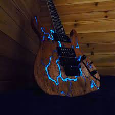Glowing Thunderstruck Guitar Cool Electric Guitars Guitar Custom Bass Guitar