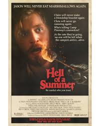 80s-inspired retro poster for NEON's summer camp slasher #HellOfASummer.  Coming April 4.🔥🔪