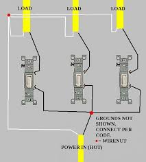 Single pole switch on line side (left side of diagram), blank cover on load side (to light). Connecting Light Switches To One Source Of Power Pigtails Doityourself Com Community Forums