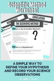 Scientific Method Workbook Scientific Method Worksheet Scientific Method Scientific Method Middle School