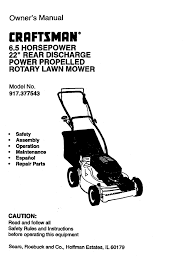 Were available when this lawn mower was produced. Craftsman 917 377543 Owner S Manual Pdf Download Manualslib