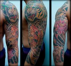 An Incredible Full Arm Asian Oriental Tattoo That Reflects All The Fury And Wildness Of The Tiger With T Tiger Tattoo Sleeve Japanese Tiger Tattoo Tiger Tattoo